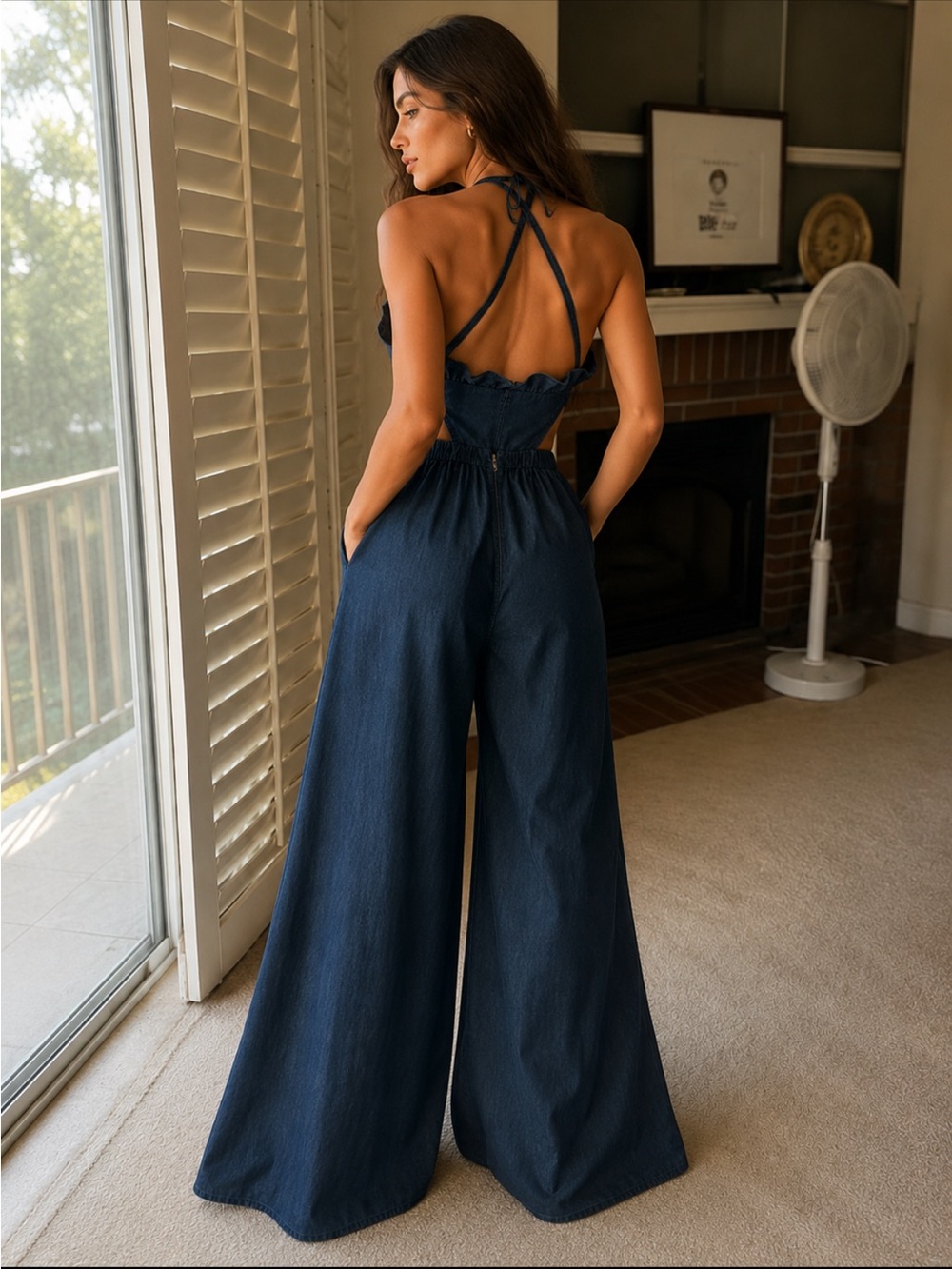 Mustard seed -Dark Indigo Denim light weight overalls 14” TPT - Picture 5 of 7